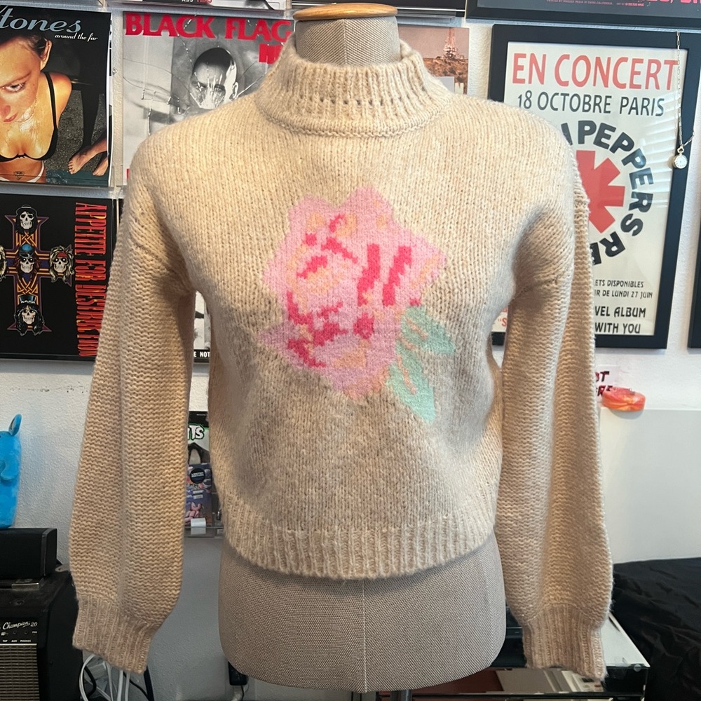 Loveshack Fancy Roosevelt Wool-Blend Pullover Women’s Size Medium